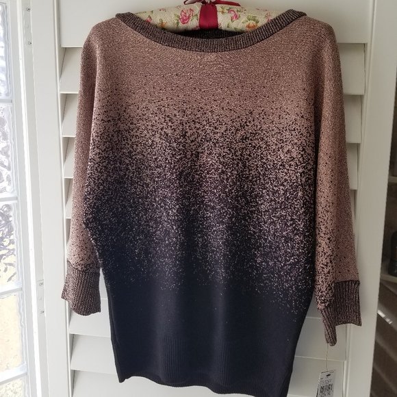 AGB Sweaters - Dolman Speckled Ombré Sweater Top Shirt Blouse Barbiecore Pink Fashion